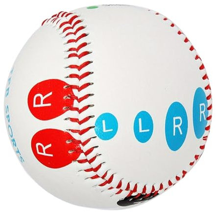 Pitch-Trainings-Baseball, Pitch-Trainings-Baseball mit detaillierter Griffanleitung, Baseball-Pitching-Trainer-Set, Baseball mit farbcodierten Finger-Platzierungsmarkierungen für Links- und