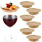 GMHLLES Wine Glass Charcuterie Topper - 6 Pieces, Bamboo, Brown, Conical, Topper