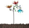 Vbnuyhim Rotierende Windmühle,Rotierende Windmühle für den Garten | Kinetische Windspinner | Sonnenblumen- und Schmetterlings-Windräder, Garten-/Außendekoration, rotierende Windmühle aus Metall für