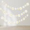 HSLPSM 3 Stück Gänseblümchen Boho Banner Party Dekorationen, Weiß Gänseblümchen Deko Hippie Deko Party, Einfachheit Daisy Girlande Blumen Party Deko für Mädchen Kinder Geburtstag Party Zubehör