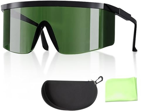 LEKEFETO Laser Schutzbrille: Professionelle 190 nm-2000 nm Wellenlänge Laser-Augenschutz Brille Uv Schutzbrille für Haarentfernungs Behandlung Und Kosmetik-Operator, Mit Schutzbox