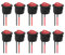 CGEAMDY 10 Pezzi Interruttore a Bilanciere Rotondo, Interruttore a Bilanciere Rotondo 2 Posizioni On/Off 2 Pin Levetta, Mini Interruttore a Levetta per Auto/Camion/Barca/Elettrodomestici(Rosso)