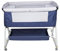 HUOLE 3 in 1 Beistellbett, Reisebett Baby mit Matratze, Babybett 6 Fach höhenverstellbar mit Aufbe, tragbarer Stubenwagen mit Rollen für Baby bis 36 Monaten-92 * 52 * 106-118cm- Marineblau