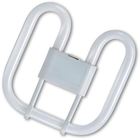 LevoLutz 16W 4 Pin 2D Square GR10Q White 3500K Compact Fluorescent Lamp, Energy Saving CFL Light Bulb, for Bathroom, Home & Offices
