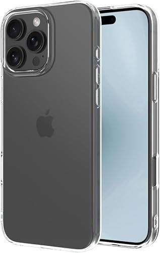 Captor Coque Transparente pour Apple iPhone 16 Pro, Coque TPU en Silicone Souple et Mince, Protection avec Bord surélevé pour écran et Appareil Photo (Bords surélevés)