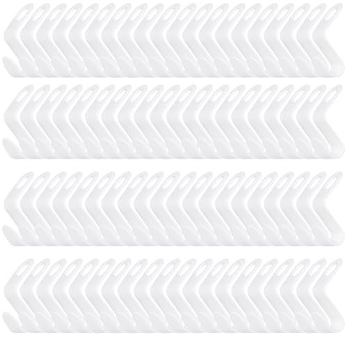 OWLMATE 80 perchas que ahorran espacio, ganchos de conexión, varias perchas, de plástico, para armario, organizador (blanco)