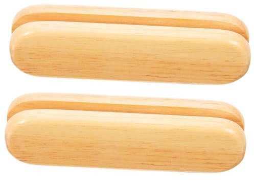 Generisch 2St Pfannengriffhülse grillplatte pfanne holzgriff grillbretter bratenblech - Topfgriffabdeckungen Grillpfannengriffe Griffe für Bratpfannen Haltegriffe aus Holz Kautschukholz