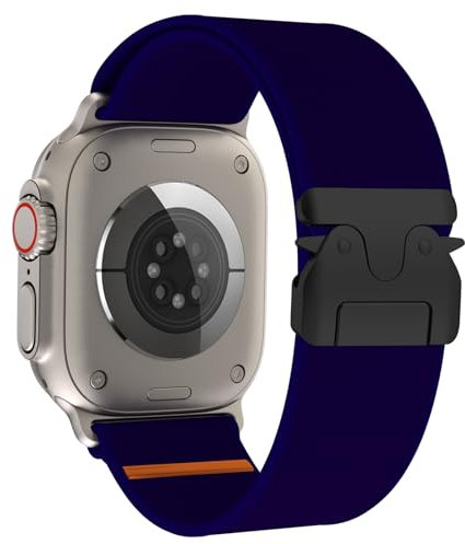 Pulsera Sport Compatible con Correas Apple Watch Ultra 2/Ultra 49mm 46mm 45mm 44mm 42mm(Series 3 2 1) Mujeres Hombres, Hebilla Paracaídas Correa Nylon Loop para iWatch 10 9 SE 8 7 6 5 4