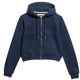 Superdry Athletic Essentials Sweat à capuche court zippé pour femme