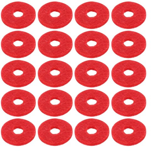 YINETTECH 180 Stück Klavier-Filzpads, Klavierstimmung, Filz, Klaviertastaturdichtung, Musikinstrument-Zubehör für Pads zwischen Klavierteilen, 12,5 x 3,5 x 1,8 mm, Rot