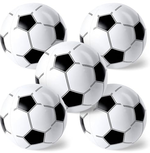 WEITAPYT Pelota de Futbol Inflable, 5pcs Pelota Inflable de Playa, 27cm Balon Futbol Inflable, Adecuada para Deportes y Juegos de Fiesta en la Playa o en la Piscina en Verano