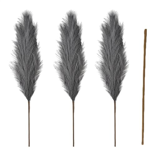 PAMPAS ESCITA ERICA - 110 cm ARTIFICA ARTICIFICA CHE, bouquet di decorazioni da casa Boho | Disposizione floreale secca dall'aspetto naturale, esposizione di fattoria rustica alta, elegante rie