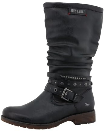 MUSTANG Damen Stiefel Riemen mit Nieten und Schnalle 15M0052003