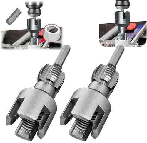 Integrated Internal & External Pipe Threading Tool, Terraja Para Tubo Pvc, Electric Drill Compatible 2 In 1 PVC Pipe Threader Kit, PVC Threading Tool Kit, Rethreading Tool for Water Pipes (3/4+1/2)