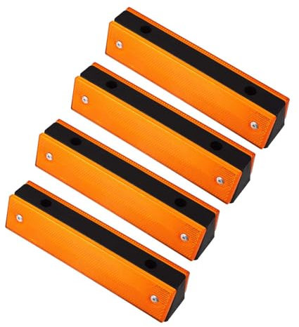 Amosfun Lot De 4 Panneaux De Signalisation Routière Panneaux D'Arrêt Pour Garage Réflecteurs De Sécurité Pour Allée Réflecteurs Routiers Marqueurs Réfléchissants Marqueurs