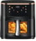 Air Fryer, friggitrice ad aria senza olio 9L con display digitale e finestra visibile, forno elettrico, multifunzione, 1800 W, 6 programmi preimpostati, timer 60 minuti, cestello lavabile in