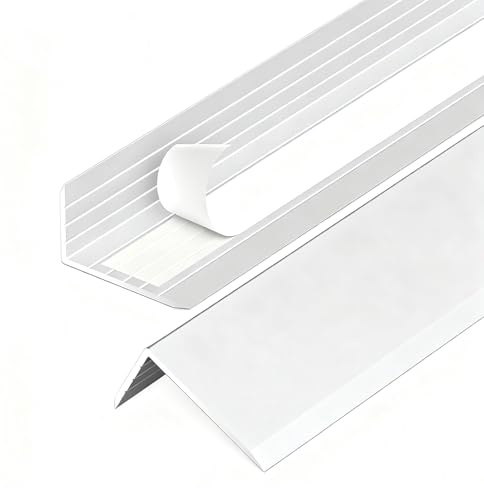 L-Profil Ausgleichsprofil Übergangsleiste, Aluminium Bodenübergangsleisten für Türöffnungen, Rutschfester Böden Übergangsleiste, Für Fliesen, Laminat, Holzböden(Silver,L105 x W3.5 cm)