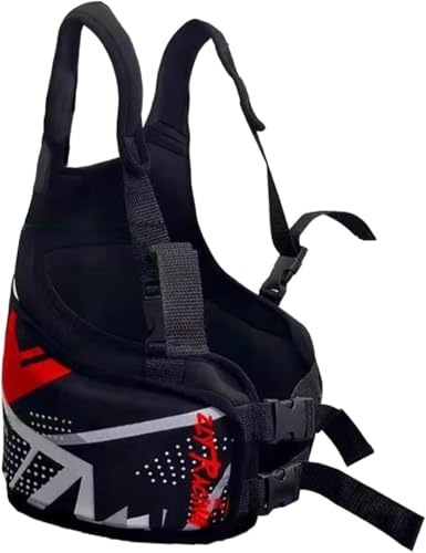 Gilet protettivo per kart per adulti e bambini, resistente, protezione per il petto con assorbimento degli urti, traspirante, regolabile, multiuso (rosso, bambino (64 cm)
