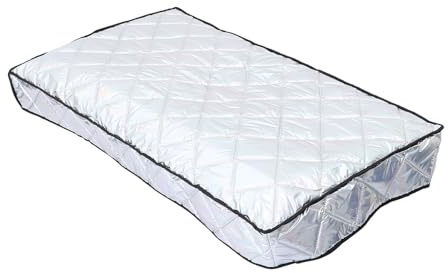 Lurrose Refrigerator Covers outside Chest Freezer Thermal Cover Waterproof Protection Outdoor Ready Construction Polyester for Display Cabinets Garages Patios