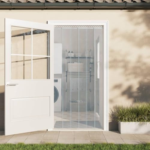 Mangloder Rideau de porte en PVC transparent, 300 x 2,6 mm, 10 m, protection contre le froid, isolation thermique, brise-vue, pour intérieur et extérieur, réduit les courants d'air et le bruit