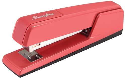 Swingline Stapler, 747 Classic Desktop Stapler, 20 Sheet Capacity, Metal, Lipstick Red (74718)
