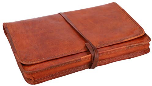 Gusti Laptoptasche Leder - Christofer Damen und Herren Laptoptasche 13 MacBook Pro Notebooktasche Vintage Braun Leder