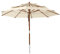 anndora® Sonnenschirm 3-lagig 3 m rund Modell DREILADREI Gartenschirm Natural