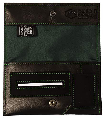 Pellein - Portatabacco in vera pelle Vibrant - Astuccio porta tabacco, porta filtri, porta cartine e porta accendino. Handmade in Italy