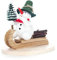 Rudolphs Schatzkiste Miniaturfigur Schneemann mit Schlitten BxHxT 9x8,5x6,5cm NEU Schnee Eismann Winterfigur Winterdekoration Figur Holz Seiffen Erzgebirge Holz Dekoration Weihnachten