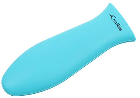 Silicone Hot Handle Holder, Potholder (Large Turquoise) for Cast Iron Skillets, Pans, Frying Pans & Griddles, Metal and Aluminum Cookware Handles - Sleeve Grip, Handle Cover