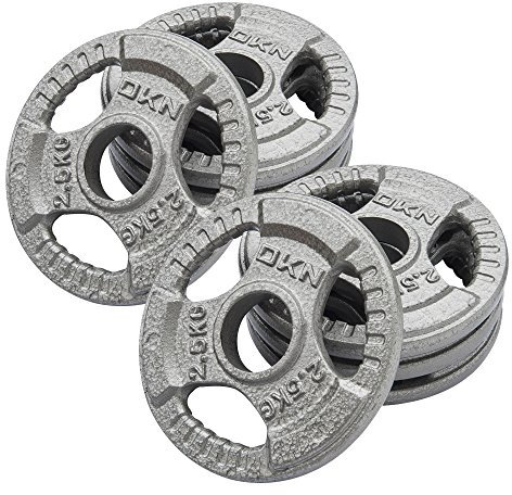 DKN Tri Grip Cast Iron Olympic Weight Plates