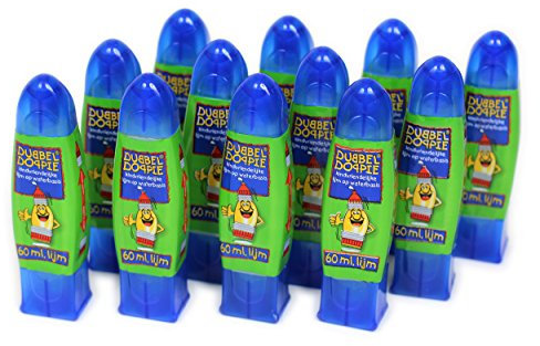 SC-HARDWARE 12er Pack Kinder Bastelkleber im Dosierstift mit 2 Spitzen / 720 ml/Ungiftig