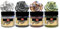 Maya Gold Acrylfarben Set Metallic - Cool Elegance - 4 x 45 ml - Premium Metallic-Acrylfarben | Farbe für Metall und andere Oberflächen | wasserfest, lichtecht, schnell trocknend
