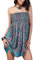 OCTOPUSIR Damen Sleeveless Strapless Strand Sundress 2018 Damen Sommer Ethnische Bohemian weg von der Schulter mit Blumenmustern Bandeau Boobtube beiläufige Mini Vertuschung Kleid, Farbe 1