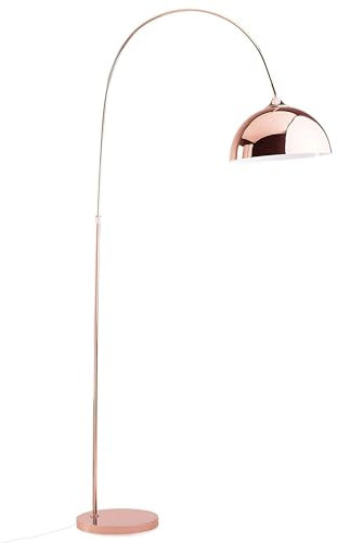Beliani Moderne Stehlampe kupferfarbig Metall geschwungene Form Candella