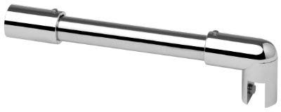Stabilisierungsstange für Duschen/Haltestange-Set Glas/Wand 90° Ø19mm 1000mm / Runde Stabistange für Duschabtrennung (Oberfläche: Chrom)
