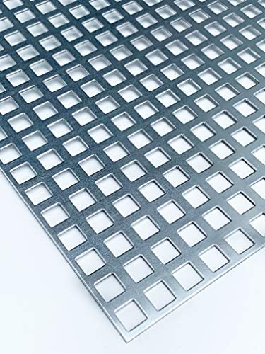 Bestell_dein_lochblech: Lochblech Verzinkt QG10-15 Stahl Verzink 1,5 mm dick Zuschnitt individuell auf Maß NEU günstig (1000 mm x 400 mm)