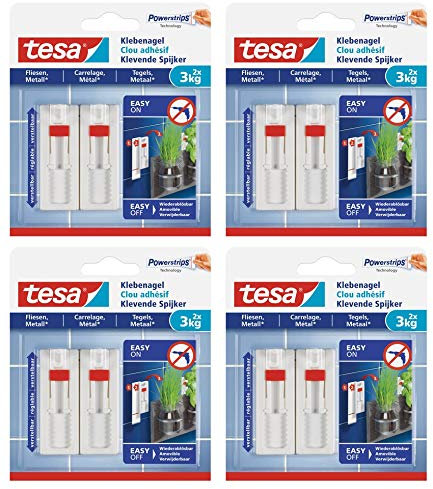 tesa Klebenagel für Fliesen und Metall (3 Kg | 4er Pack)