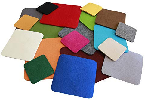 voigtdesign Filzuntersetzer, 5 mm dick, quadratisch, abgerundete Ecken, aus WOLLFILZ (45x45cm, 141 rot)
