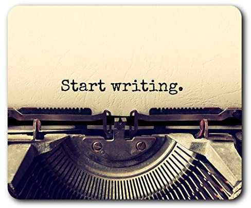 Destination Vinyl ltd Start Writing Typewriter Writer Mouse Mat Pad Computer PC Laptop Gaming Office Home Desk Accessory Gadget 14180