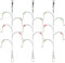 Angelhaken mit Vorfach, 5 Haken, Angelvorfach, 7 Stränge, Nylon-beschichtetes Angelvorfach mit Drehgelenk, Schnappverschluss, Haken (10#)
