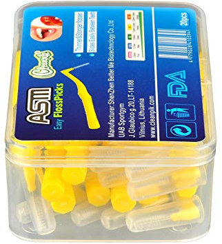 20 unidades de cepillos interdentales con alambre de tamaño 1,0 ~ 1,2 mm Dental Stick limpieza oral de los espacios interdentales