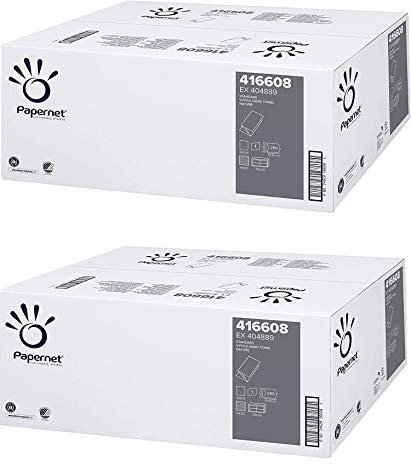 Papernet Falthandtuchpapier V-Falz/Zick Zack 1-lagig natur 10.000 Blatt Recyclingpapier
