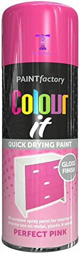 2x Spray Paint Aerosol Primer Matt Gloss Metallic Chalk Glitter Wood Metal Plastic (Perfect Pink)
