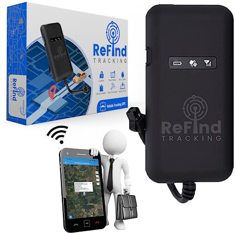 ReFind Car GPS Tracker - Free Lifetime Software with No Monthly Fees. Anti-Theft Vehicle Tracker for Cars, Bikes, Motorbikes, Vans, Caravans and Boats (Sim Needs Crediting)