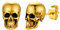 Boucles d Oreilles Homme Tete de Mort Or Plaque Petit Clou Crane Punk Boucles d'oreilles Garcon Hip Hop Clou Oreille Fantôme Femme Ado Jeune Viking Amulette de Protection