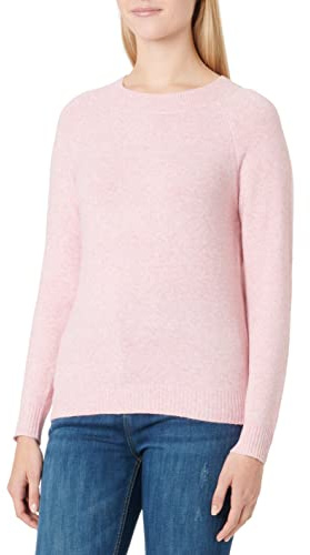 VERO MODA Vmdoffy LS O-Neck Blouse Ga Noos Maglione, Rosa Selvaggia/Dettaglio: Melange, M Donna