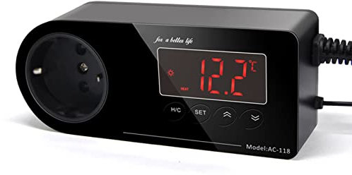 RoseFlower Thermostat, Thermostat Numérique pour Reptiles 220 V/10 A – pour Lézard Serpent Tortue Reptile Animal Boîte Aquarium Bière Température de Fermentation Semis Cultiver #3