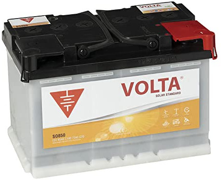 Bateria Solar 85Ah C100 - Borne +Dcha - Medidas Largo 278 x Ancho 175 x Alto 190 mm con 2 años de Garantía - Fabricación Europea.