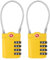 ZHEGE TSA Approved Luggage Locks, Suitcase Padlocks, White Code Padlock with Open Alert Indicator, 5.5in Flexible Cable Travel Padlock, 4 Digit Combination Padlock for Gym Locker (Yellow, 2 Pack)